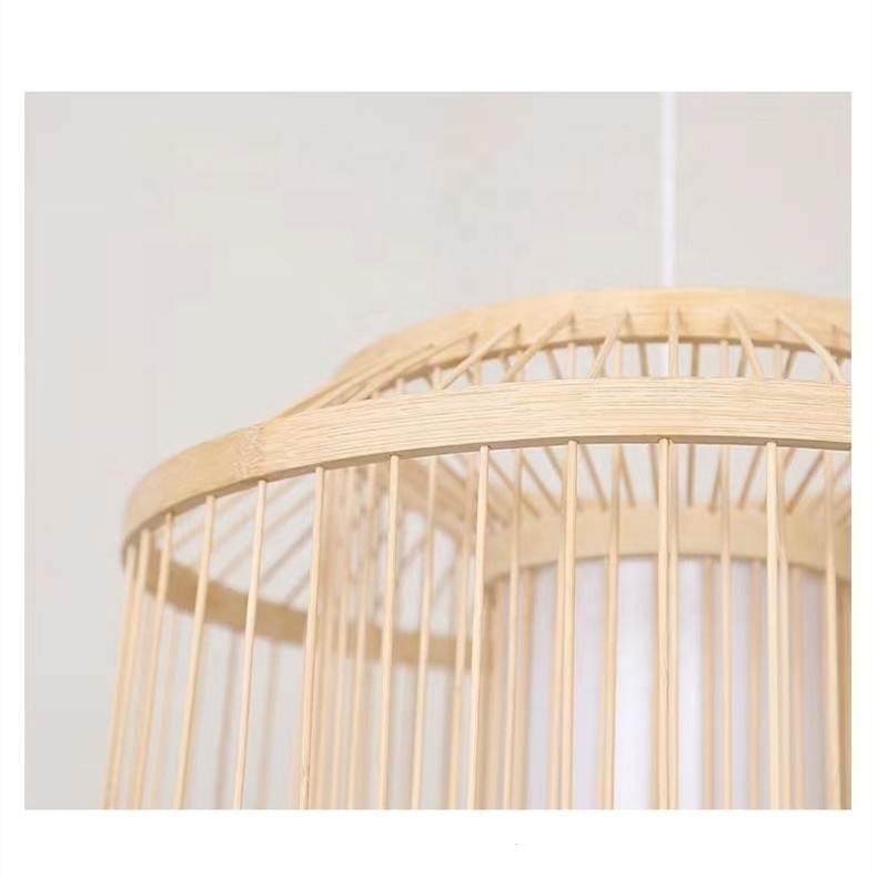 Wholesale Basket Bamboo Pendant Light Rattan Chandelier Lights with Handmade Woven shade for Home Decor Light Fixtures