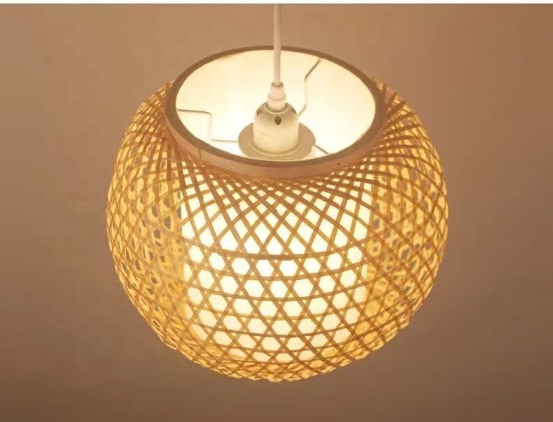 Modern Pendant Lamp Rattan Bamboo Hanging lamp Suspension Restaurant Chandelier For Living Room Kitchen Wicker Light Fixture