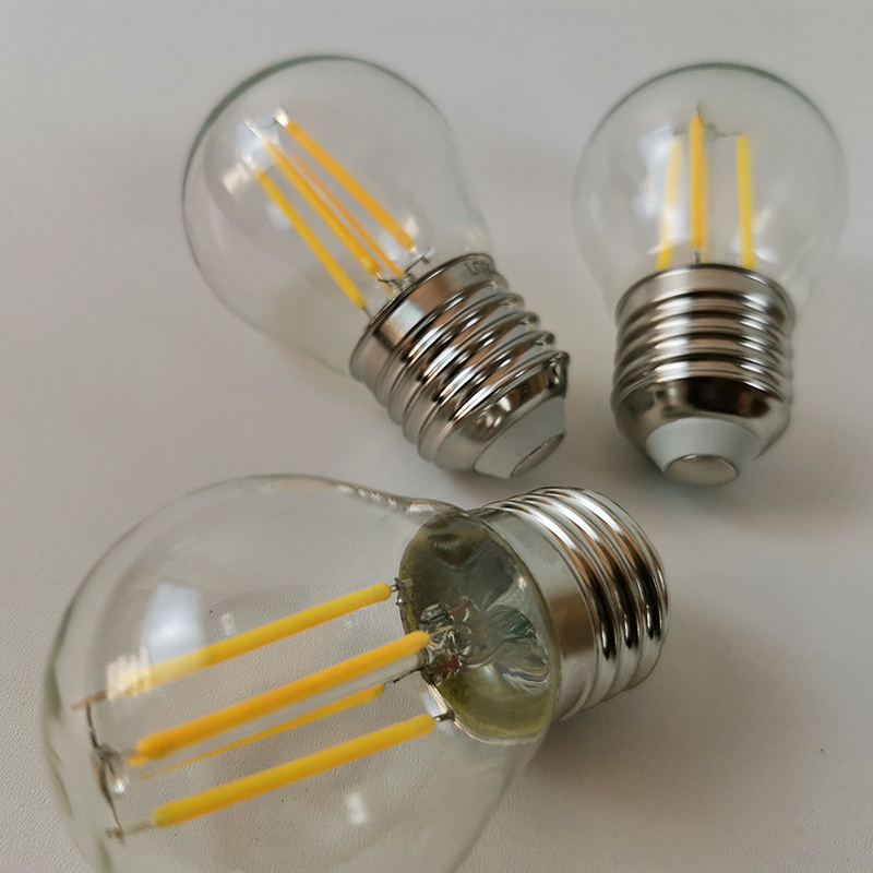 HITECDAD Led G95 G125 filament bulb 2W 4W 6W 8W 10W 12W E27 E26 2200K 2700K dimmable led glass bulb