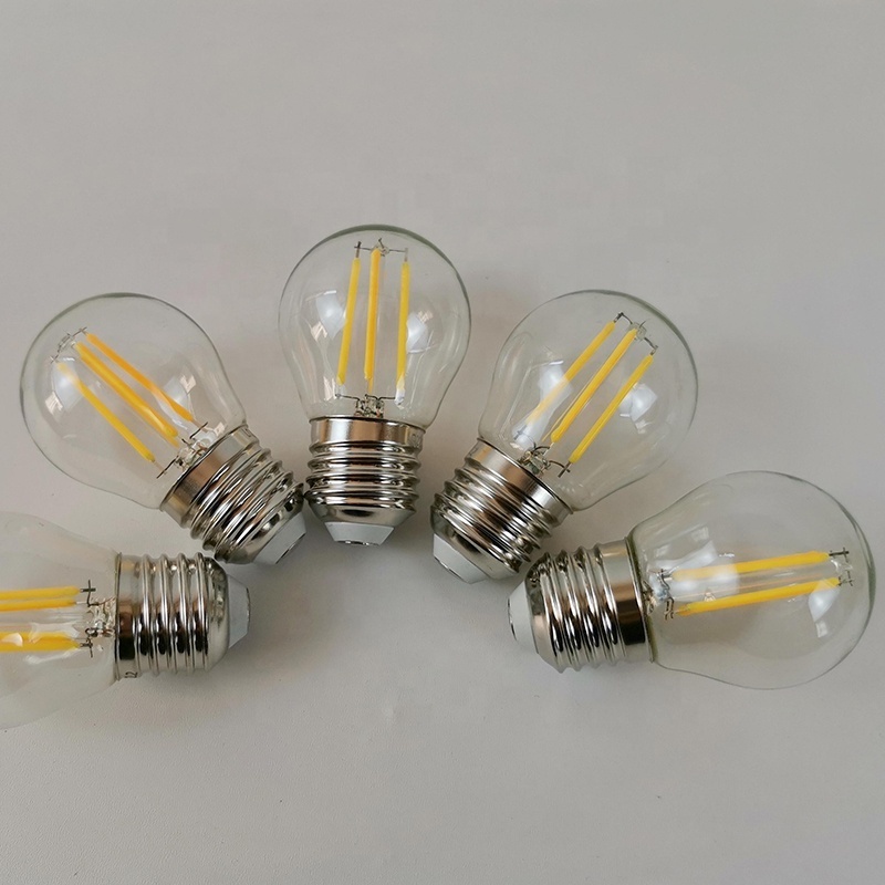 HITECDAD Led G95 G125 filament bulb 2W 4W 6W 8W 10W 12W E27 E26 2200K 2700K dimmable led glass bulb