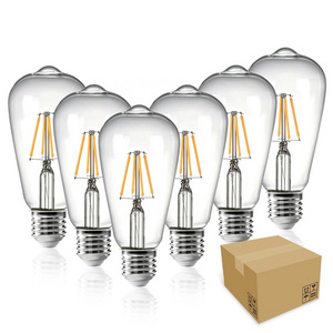 HITECDAD ST64 LED filament bulb 1w/2w/4w/5W/6w/7w/8w LED edison bulb E26/E27 dimmable