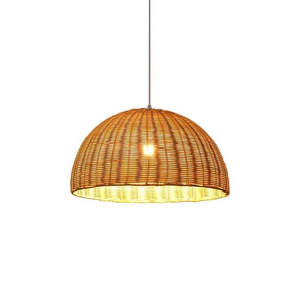 Bamboo Pendant Lamp Hand Knitted Chinese Style Weaving Hanging Lamps for Restaurant Home Decor Lighting Fixtures