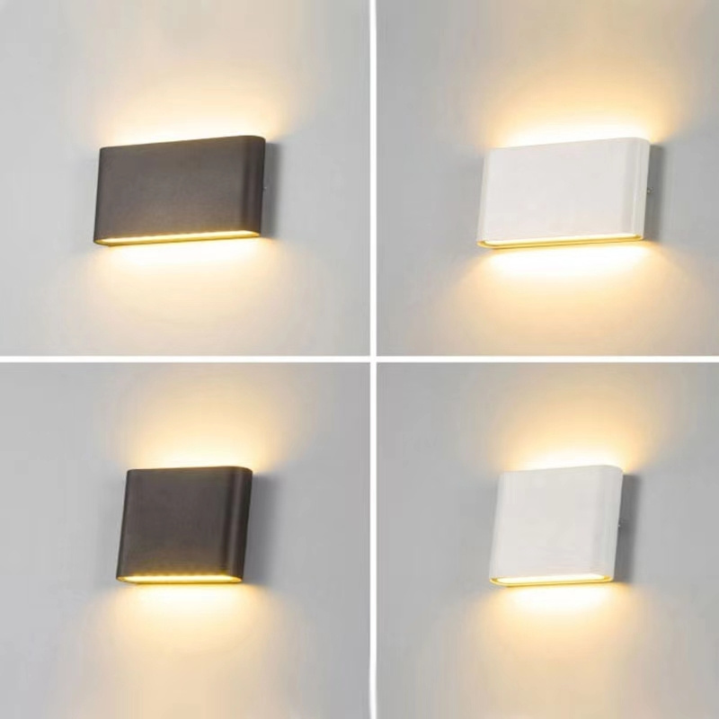 Hitecdad IP65 Simple Style Up Down Staircase Bathroom Corner Deco Fixtures LED Wall Lighting