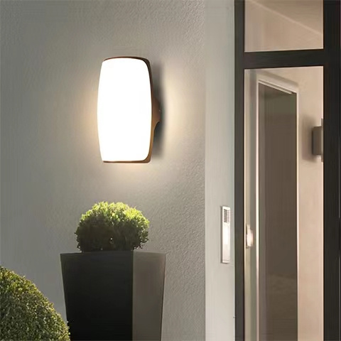 Modern Black IP65 Wall Mount Light Modern Outdoor Wall Lamp Gate Garden Porch Light Aluminum Wall Sconce Led Decor Indoor PC 50