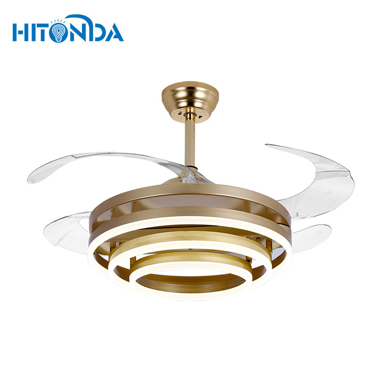 Modern Luxury Design Concept Indoor 72w 96w Super Night Smart Integrated Ceiling Fan Light