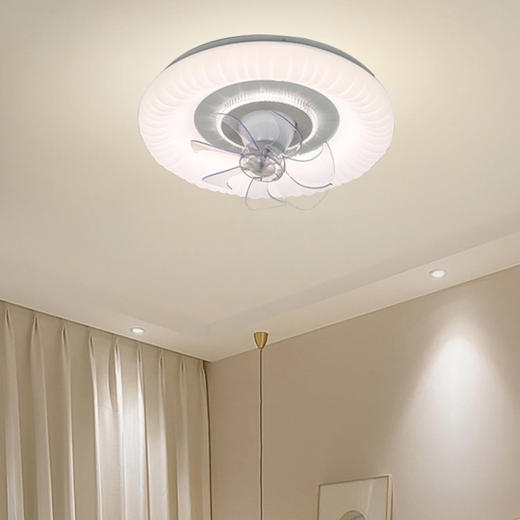 96w Intelligent 6-Speed Adjustment Dc Brushless Remote Control Indoor Recharge Ceiling Fan Light