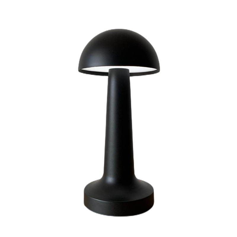 Modern Restaurant Hotel Portable Mushroom Cordless Table Lamp With Battery Usb Rechargeable Led Desk Light