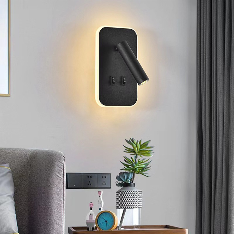 Simple Energy Saving Home Decoration Up And Down Adjustable Bedside Living Room Reading Led Wall Light