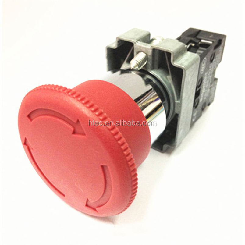 XB2-BS542C push button switch ZB2-BS54C+ZB2-BZ102C 40MM Self-locking 1 NC red Emergency stop