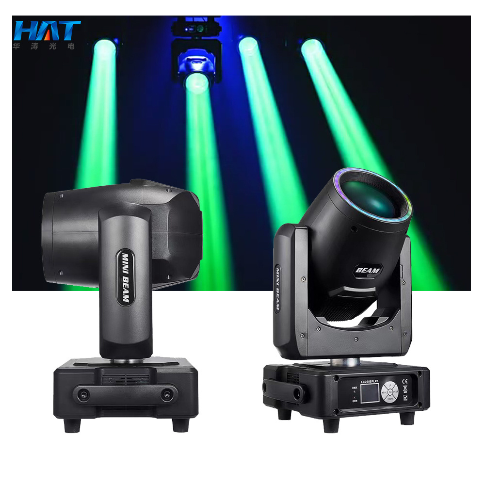 HAT Small Mini 7r Beam 230 Moving Head  Mini Beam 230 7r Moving Light Update Led Strip Disco Dj Lamp High Bright Stage Lighting