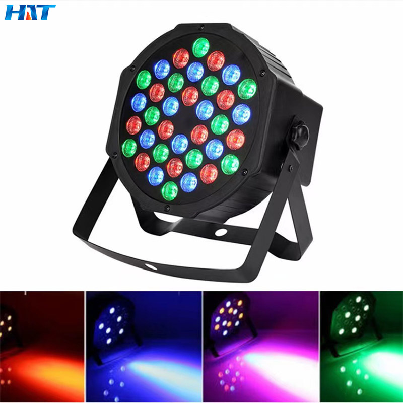 HT professional stage lights dj disco plastic 36pcs 1w 3w  par can light led par 36w plastic RGBAW single light for wedding part