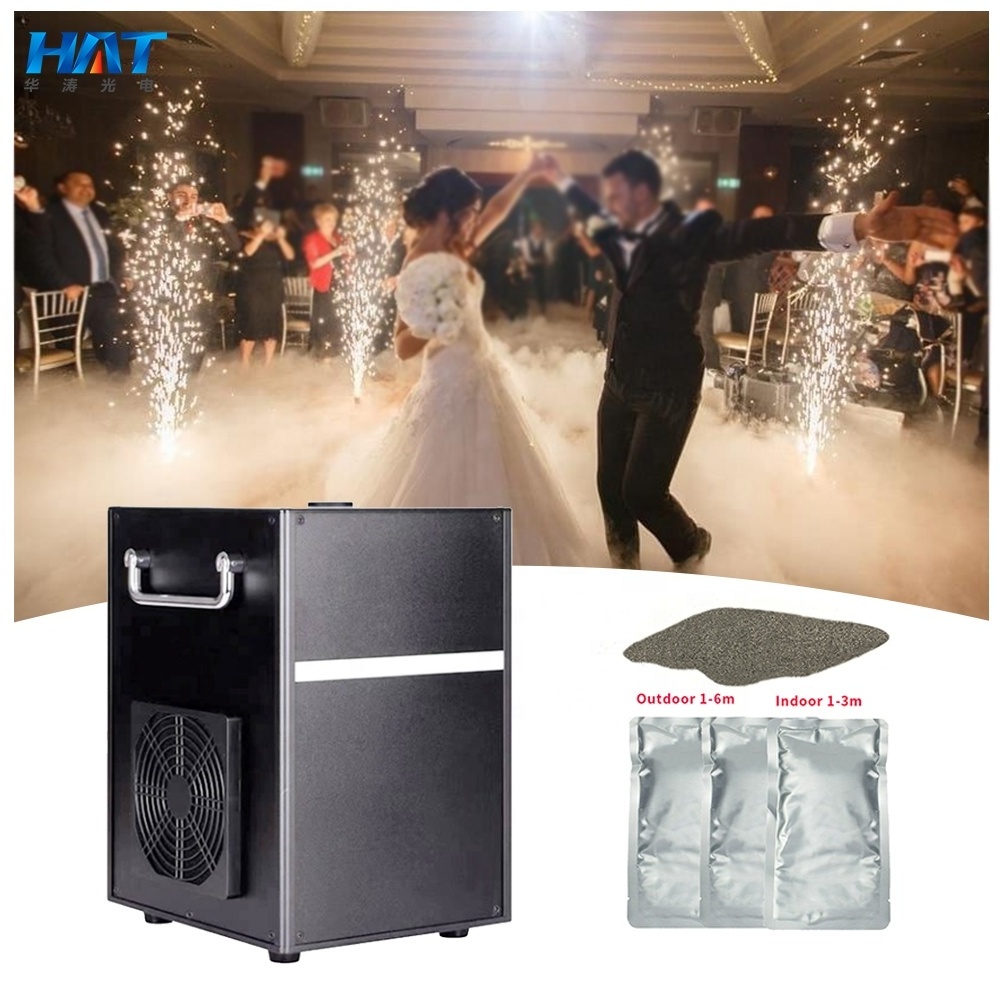 HAT 750w Cold   DMX Remote Cold Stage Fountain Pyro 750w Cold Spark Machine With Flight Case