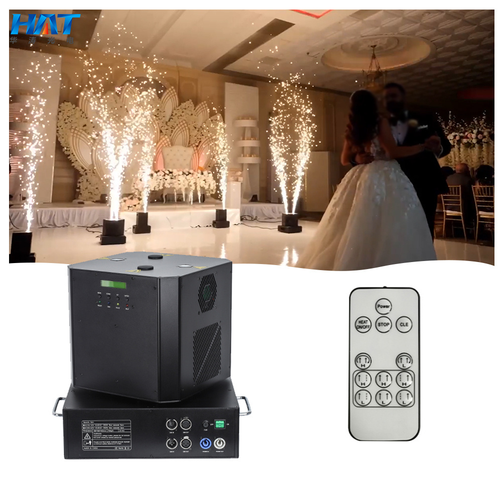 HAT Guangzhou 1300W Fireworks sparkler spinning 360 rotation cold spark machine for Wedding Party