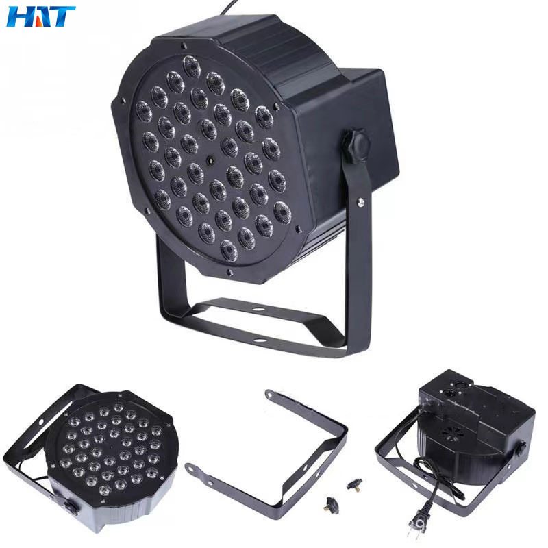 HT professional stage lights dj disco plastic 36pcs 1w 3w  par can light led par 36w plastic RGBAW single light for wedding part