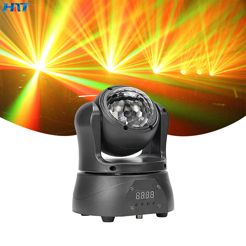 HT Mini Led Disco Light Double Side Led Rotating Small 15w Moving Hed Dj Light Head Moving Led Stage Light