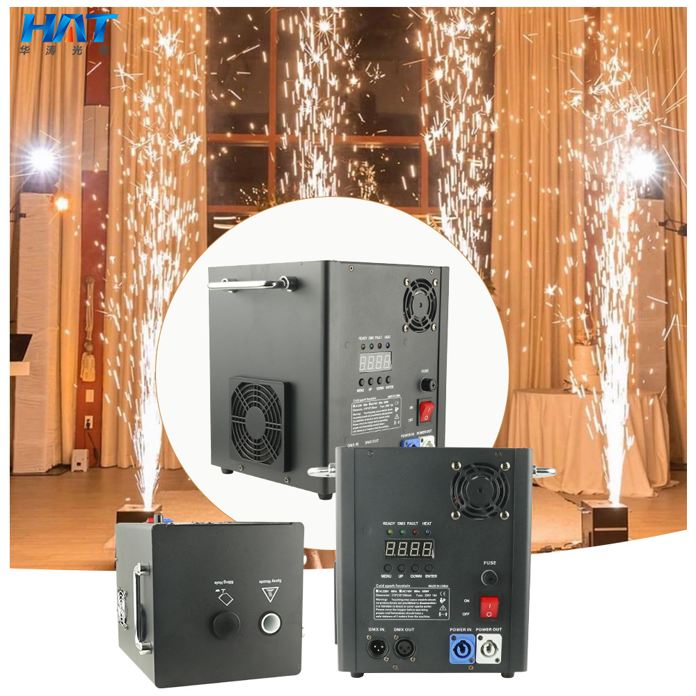 HAT Cold Spark Machine 600w Indoor Outdoor Cold Spark Machine Wedding Party 3-5M Indoor Fireworks Cold Spark Machine