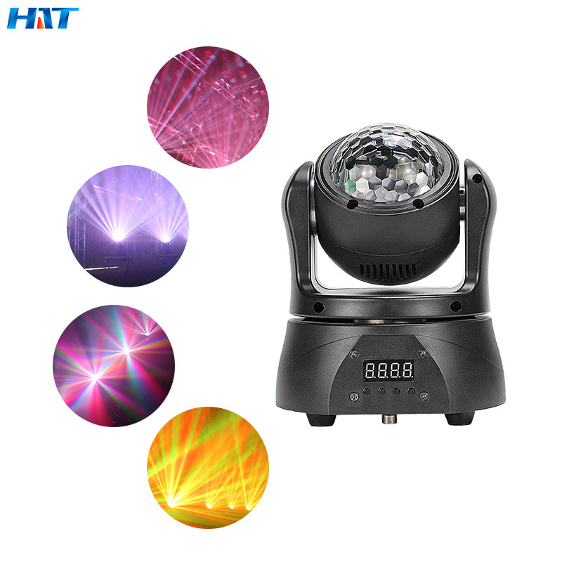 HT Mini Led Disco Light Double Side Led Rotating Small 15w Moving Hed Dj Light Head Moving Led Stage Light