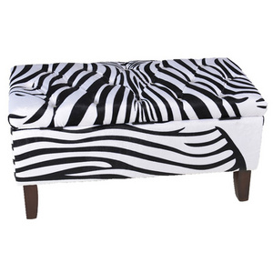 Polyester Large Storage Ottoman Bench Foot Rest Stool/Seat