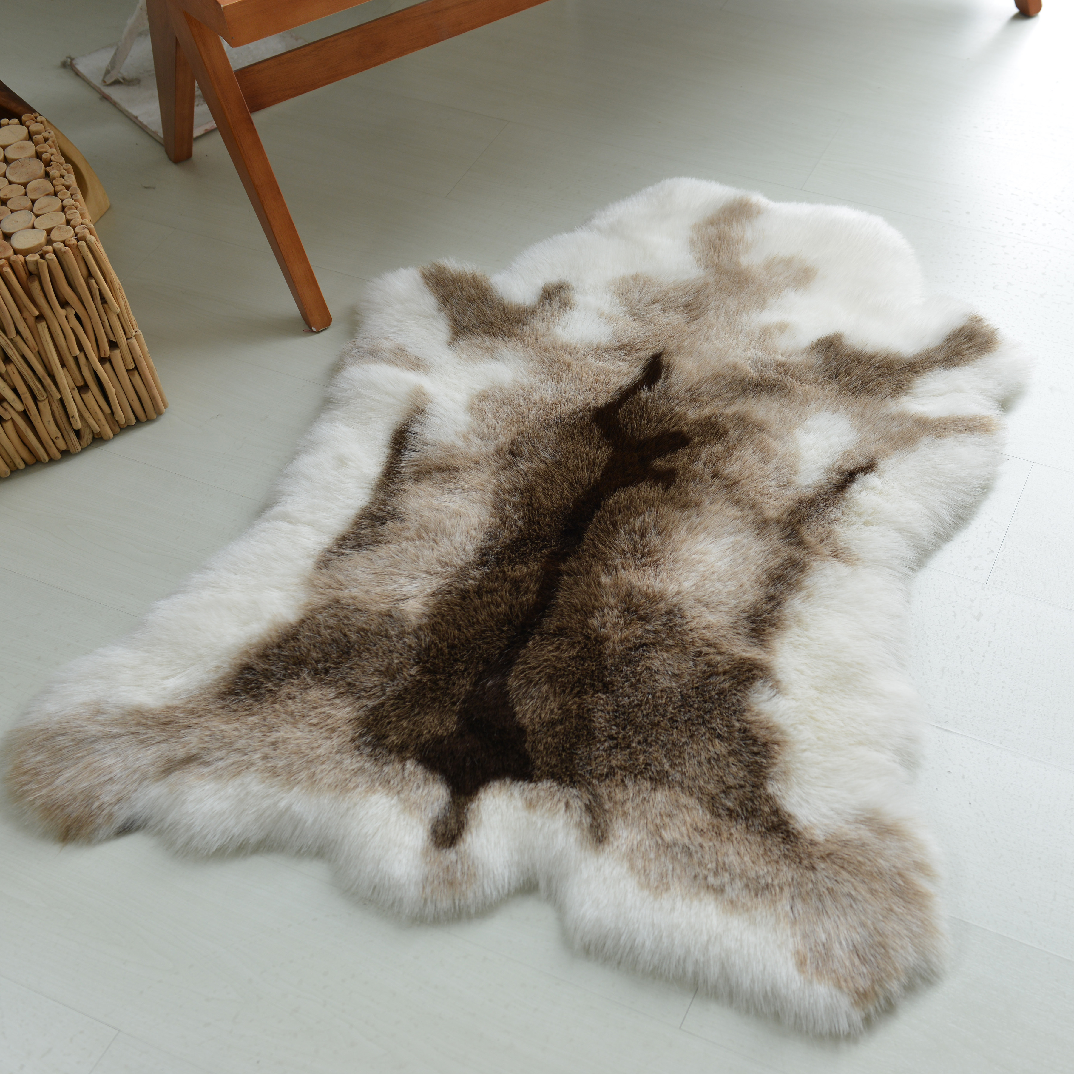 luxury fluffy faux fur rabbit carpet soft skin friendly imitation rabbit hair rug for bedside living room