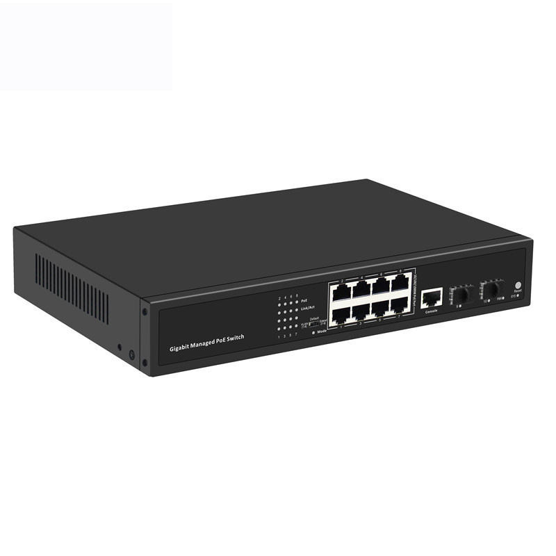 Switch 8 PoE Port , 2 SFP Port Network Managed PoE+ Gigabit Switch with SFP Managed PoE+ Gigabit Switch with SFP 8* 10/100/1000