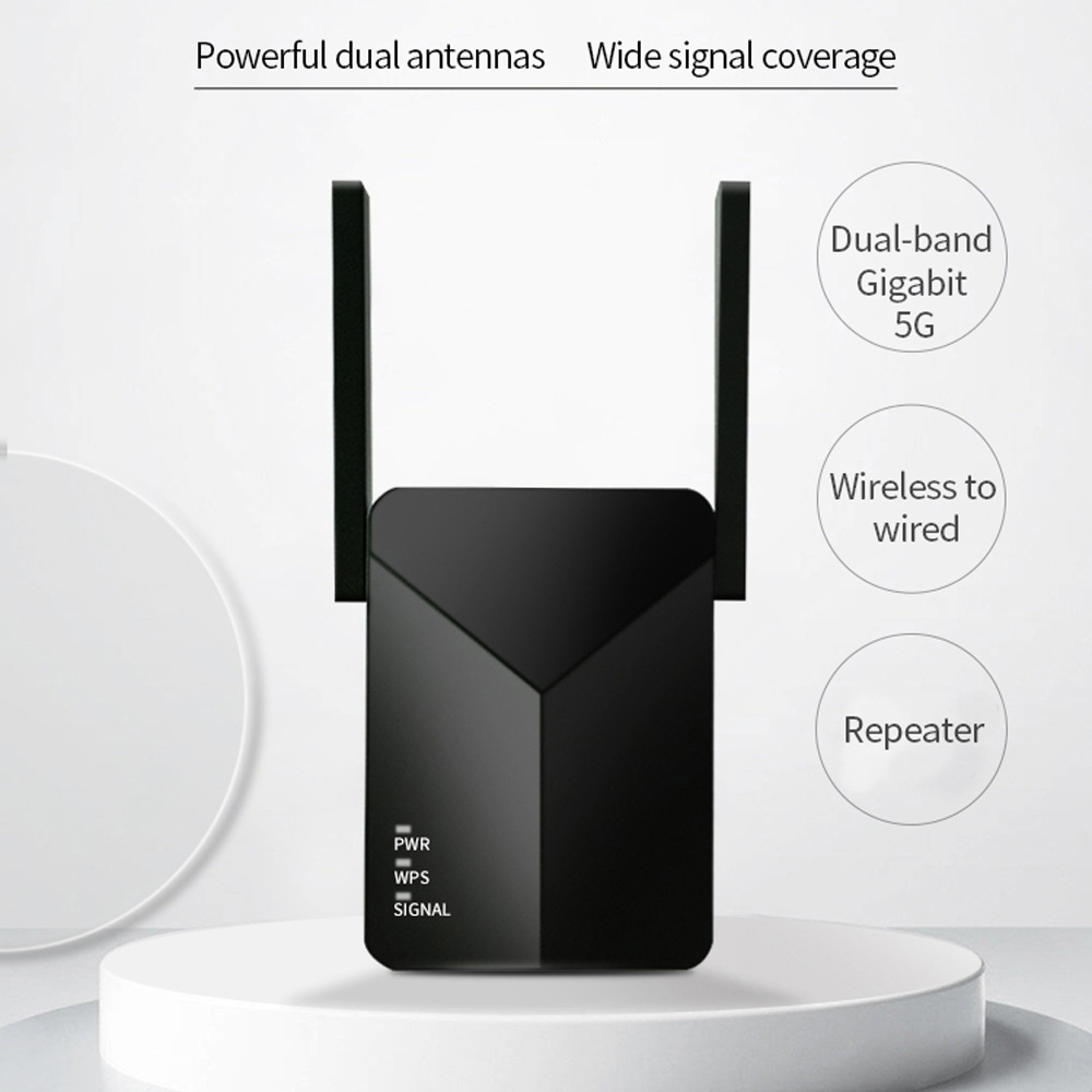 EATPOW AX1500Mbps Wireless 6  WiFi Signal Extender 2.4 GHz & 5.8GHz  2 * 2dBi Antenna Long Range Signal Booster WiFi  Repeater