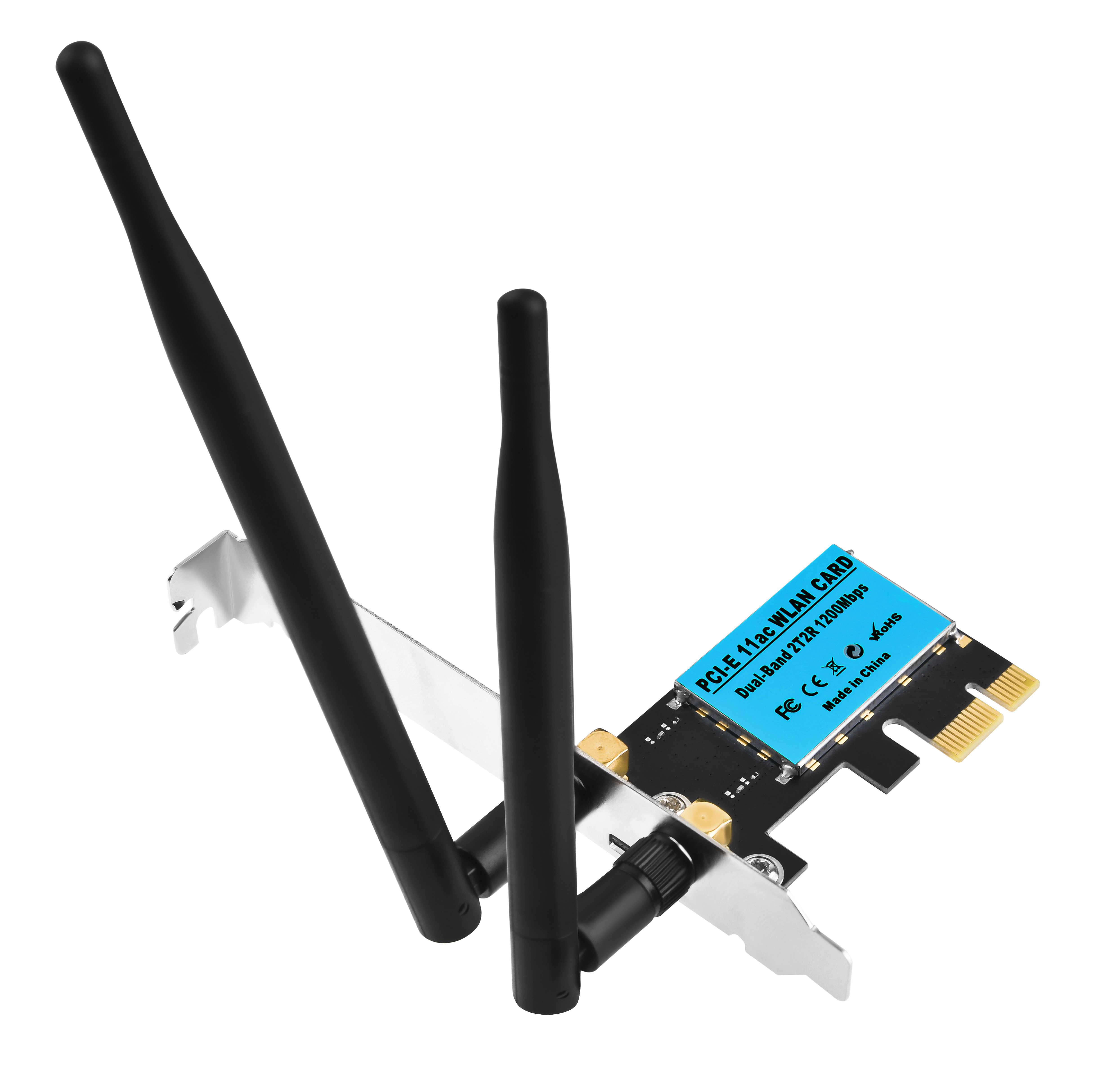 Low Profile Bracket Detachable 5Dbi Antennas 1200M Network PCI-Express Card PCIE Wireless WIFI PCIE Adapter