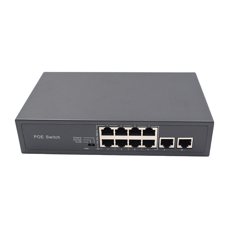 Ethernet 8 port PoE switch 10/100M 250M CCTV Industrial PoE Switch for Security System And IP Camera