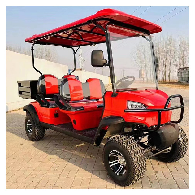 Wholesale China Factory Electric Golf Cart with Canopy Rain Curtains Brushless Motor 48V Battery