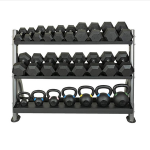 Huiti Commercial Gym Equipment Dumbbell Wall Ball Kettlebell Bumper Weight Plates Rack