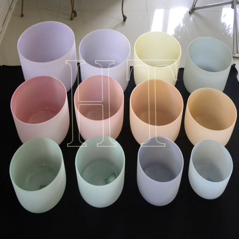 quartz frosted crystal singing bowls with factory price