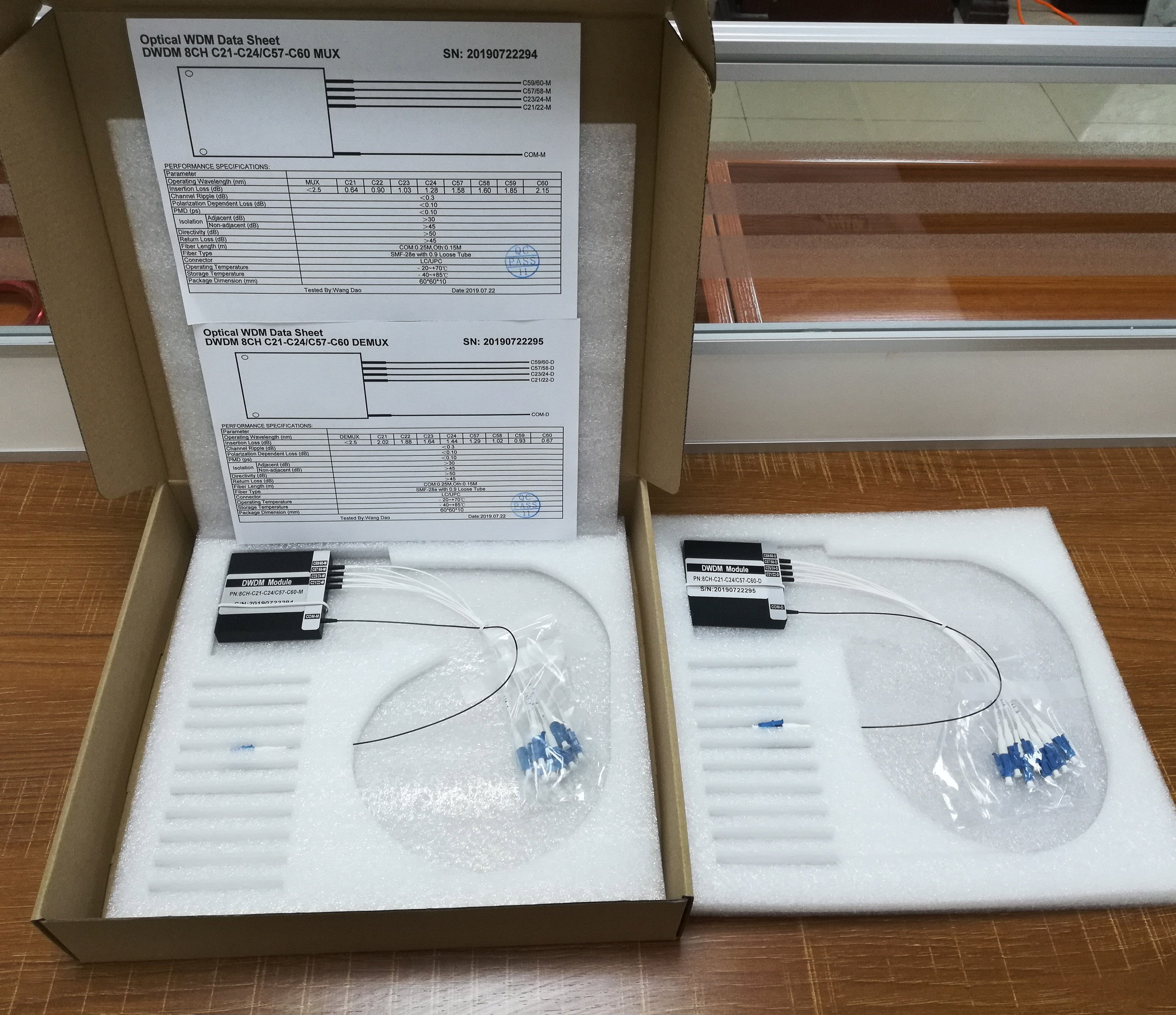 Single Fiber ABS Box 4/8/16 Channels DWDM Mux Demux