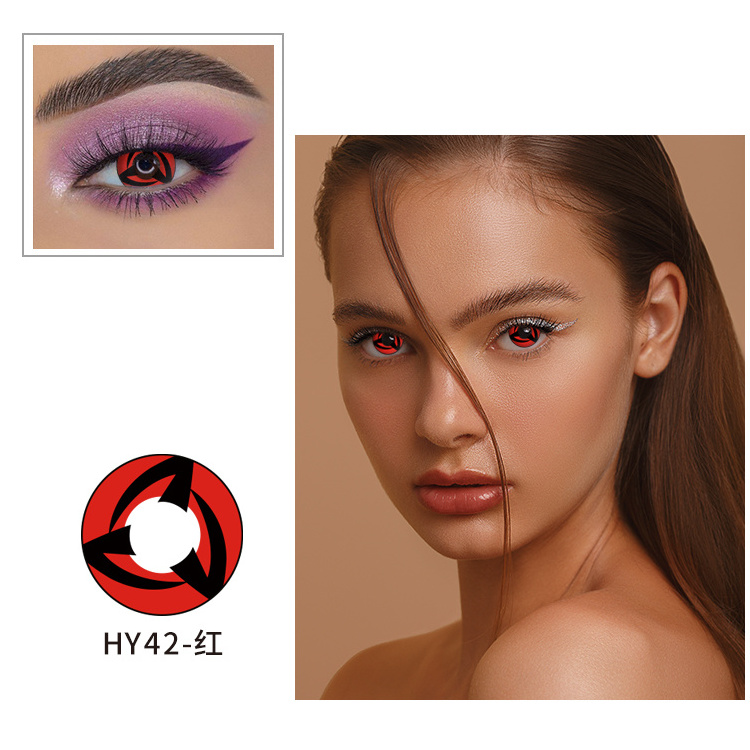 Halloween Contact Lenses Crazy Lens Yearly Cosplay Anime Sharingan Contact Lens For Dark Eyes