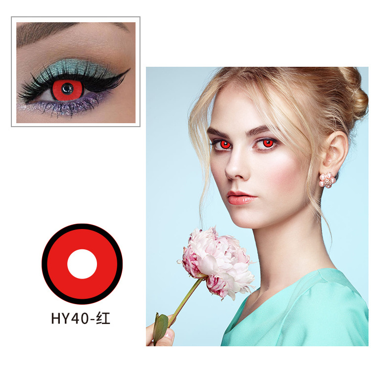 Halloween Contact Lenses Crazy Lens Yearly Cosplay Anime Sharingan Contact Lens For Dark Eyes