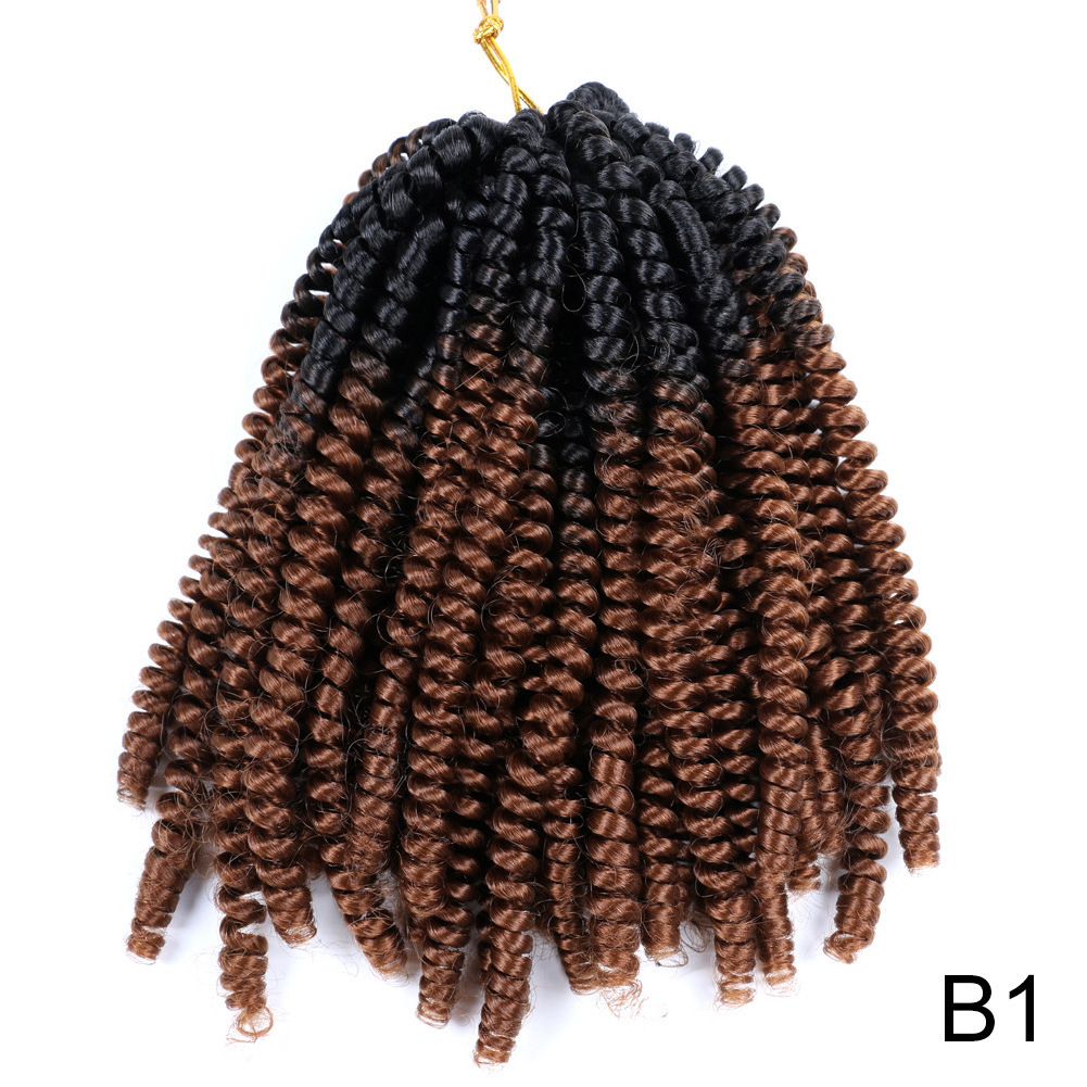 8 inch synthetic spring nubian twist braid extension kenya crochet braids 350 red ombre spring twist hair