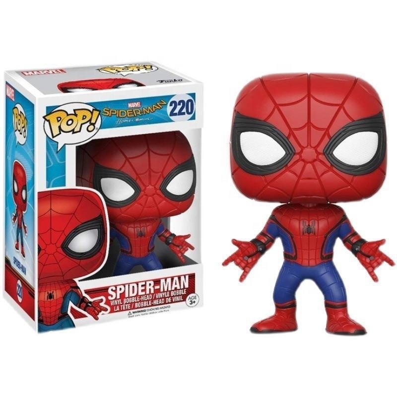 OEM Hot sales funko pop marvel Spider man kids toys Super Hero Homemade Model PVC Action Figures with funko pop  protector