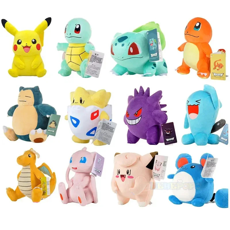 Wholesale High Quality Anime Pokemon Stuffed Animal Plush Toy Gengar Charizard Eevee Bulbasaur Squirtle Pokemon Plush