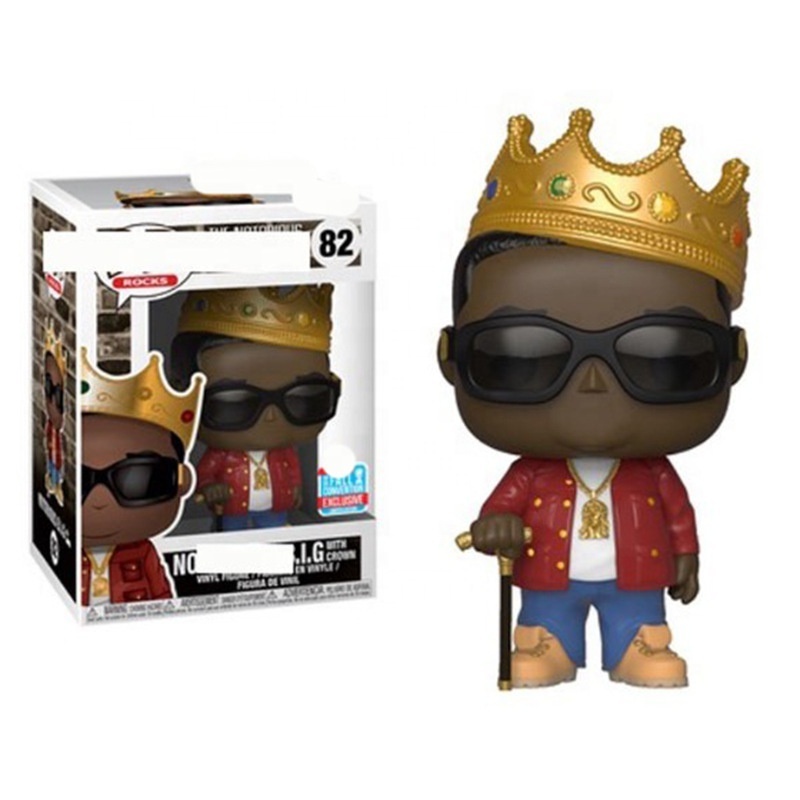 Pop music The Notorious B.IG PVC model toy Funko pop Hip hop musician series action doll with Funko pop protector Action Figures