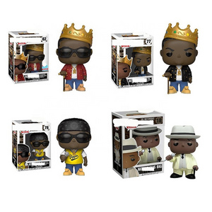 Pop music The Notorious B.IG PVC model toy Funko pop Hip hop musician series action doll with Funko pop protector Action Figures