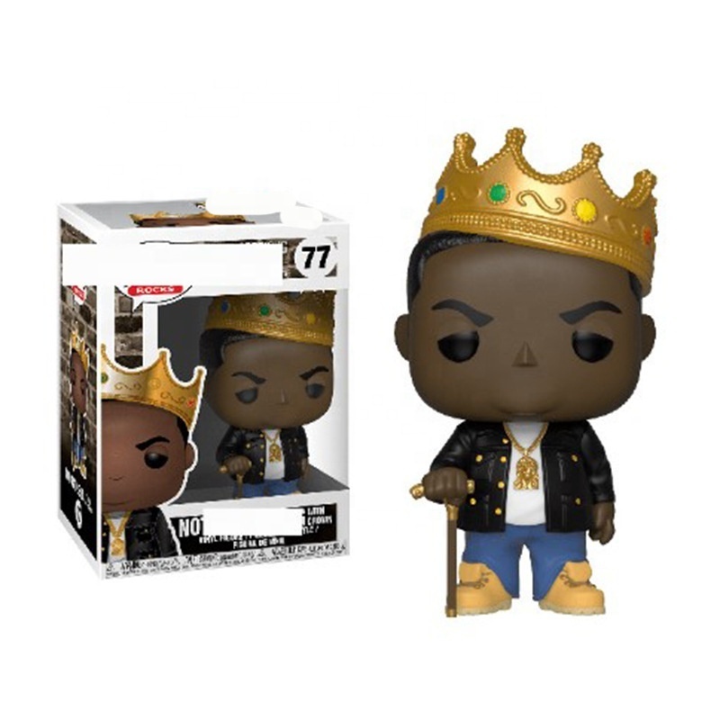 Pop music The Notorious B.IG PVC model toy Funko pop Hip hop musician series action doll with Funko pop protector Action Figures