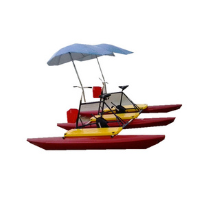 Hot Sale Amusement Equipment Propeller Water Bikes Pedal Boats Two Person Inflatable Beach Pedal Bicycle