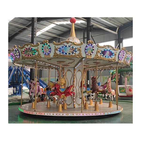 fairground attractions kiddie luxury electric carousel horse rides hot sale