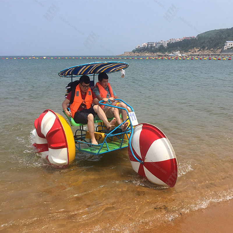 Hot Sale Family Entertainment Aqua Cycle Big Wheel Water Tricycle 3 Person Water Trike For Sale