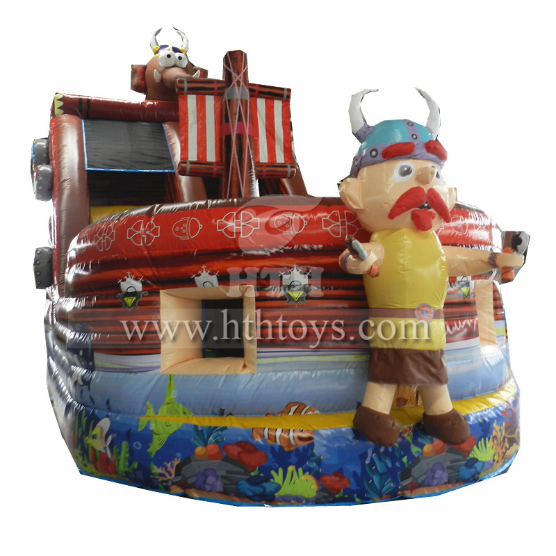 Inflatable Viking pirate boat bounce castle inflatable pirate ship dry slide pirate ship jumping castle house with slide