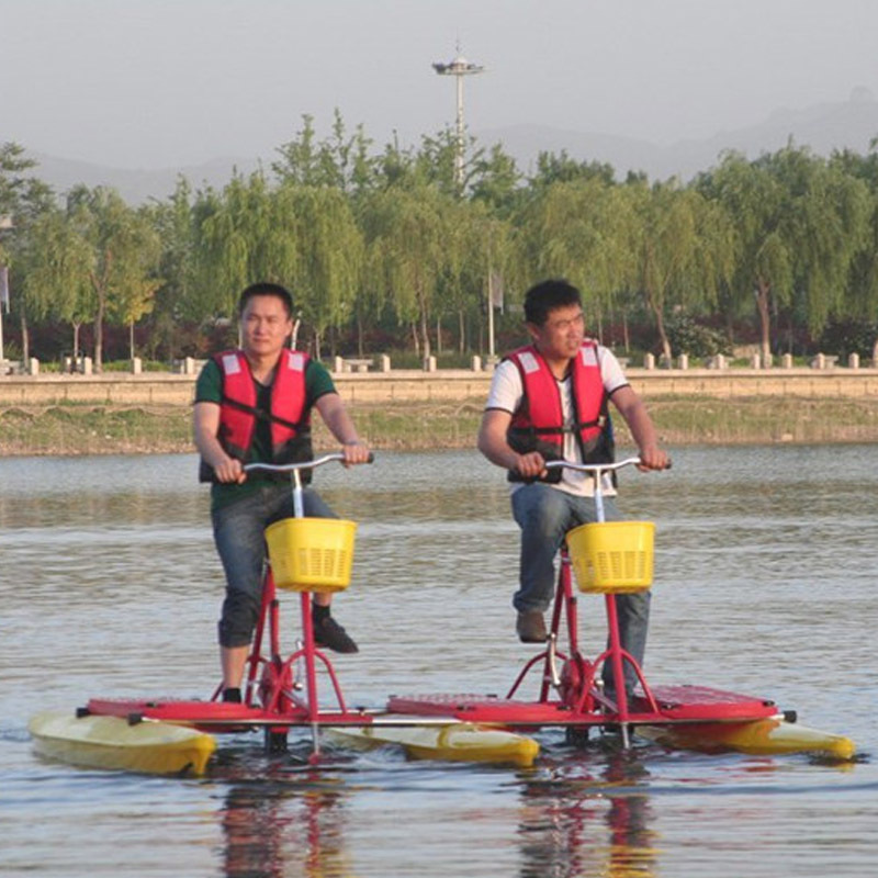 Hot Sale Amusement Equipment Propeller Water Bikes Pedal Boats Two Person Inflatable Beach Pedal Bicycle