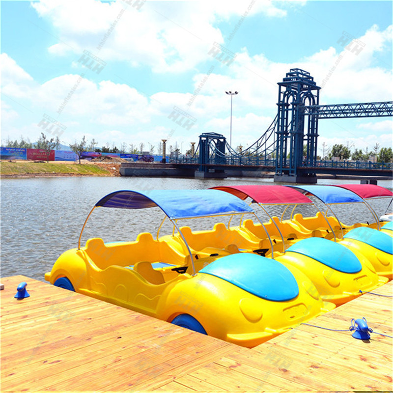 Hot Sale Water Bicycle 4 Seats Paddle Boat PE Material Leisure Electric Pedal Boat