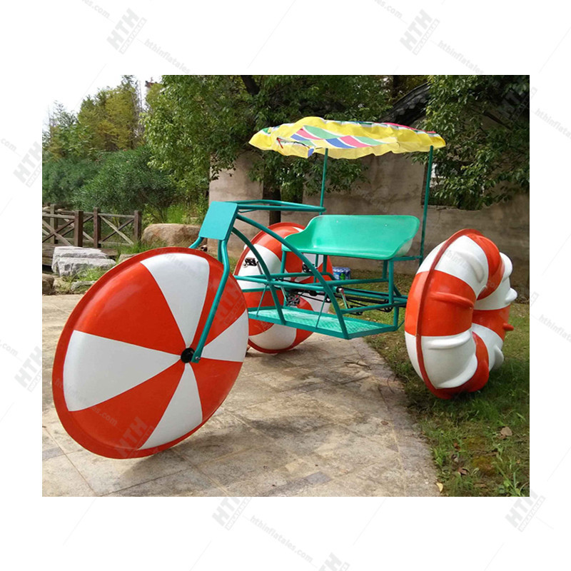 Top Quality Sea Game Sport Big Three Wheels Pedal Bike Tricycle Aqua Cycle Water Trikes For Sale