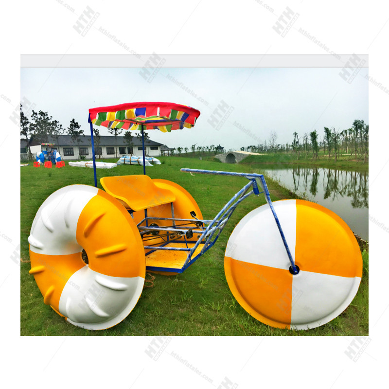 Hot Sale Family Entertainment Aqua Cycle Big Wheel Water Tricycle 3 Person Water Trike For Sale