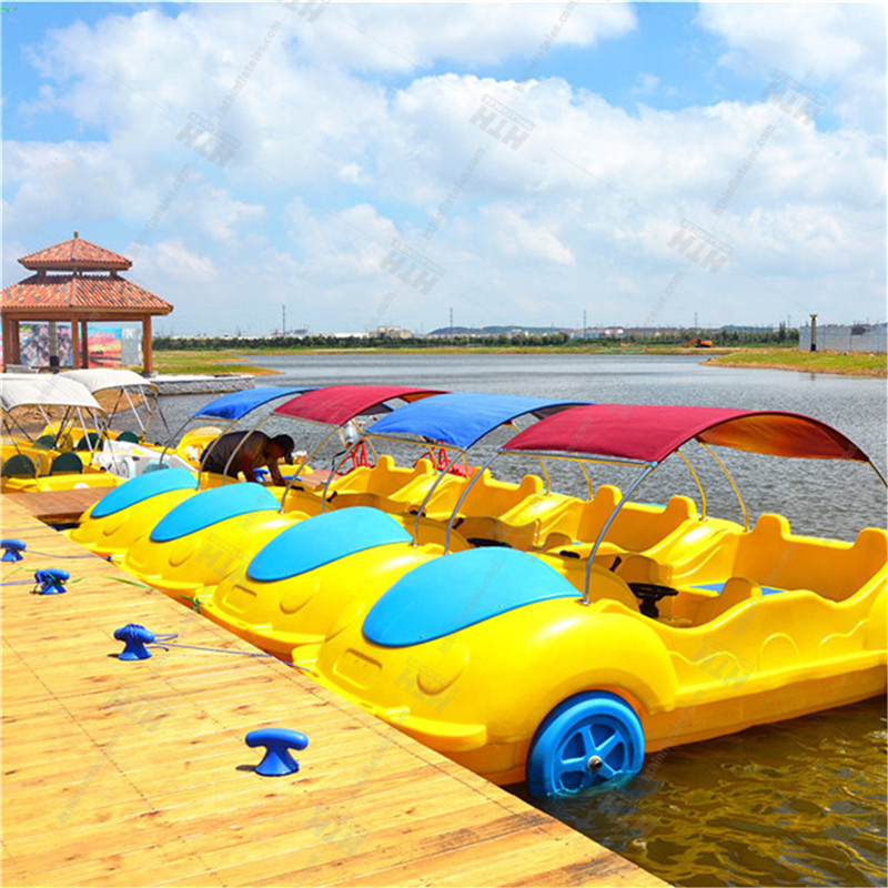 Hot Sale Water Bicycle 4 Seats Paddle Boat PE Material Leisure Electric Pedal Boat