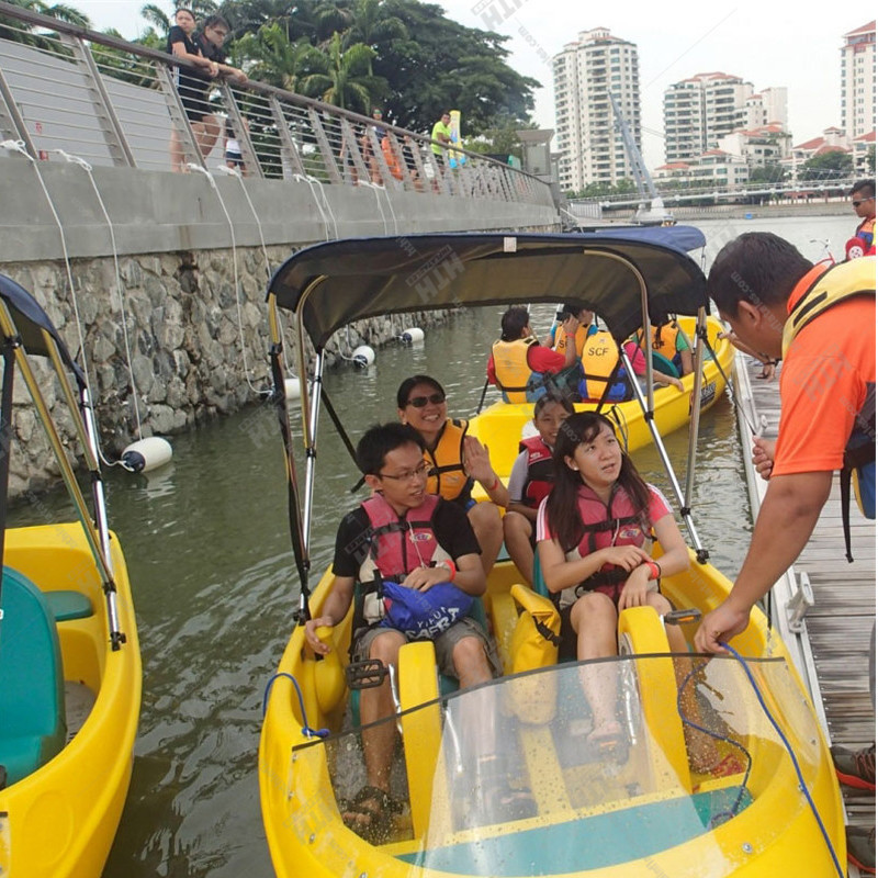 Factory Amusement Park Without Electric Children Paddle Boat Water Pedal Boat For 4 Person