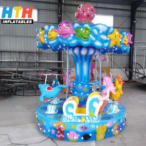 Hot sale shopping mall funny ocean kids rides 6 seats mini carousel for sale